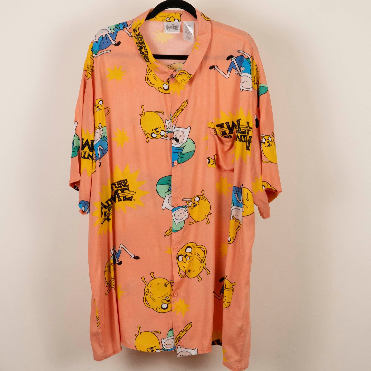 Camisa Estampada Naranja (3XL) Adventure Time