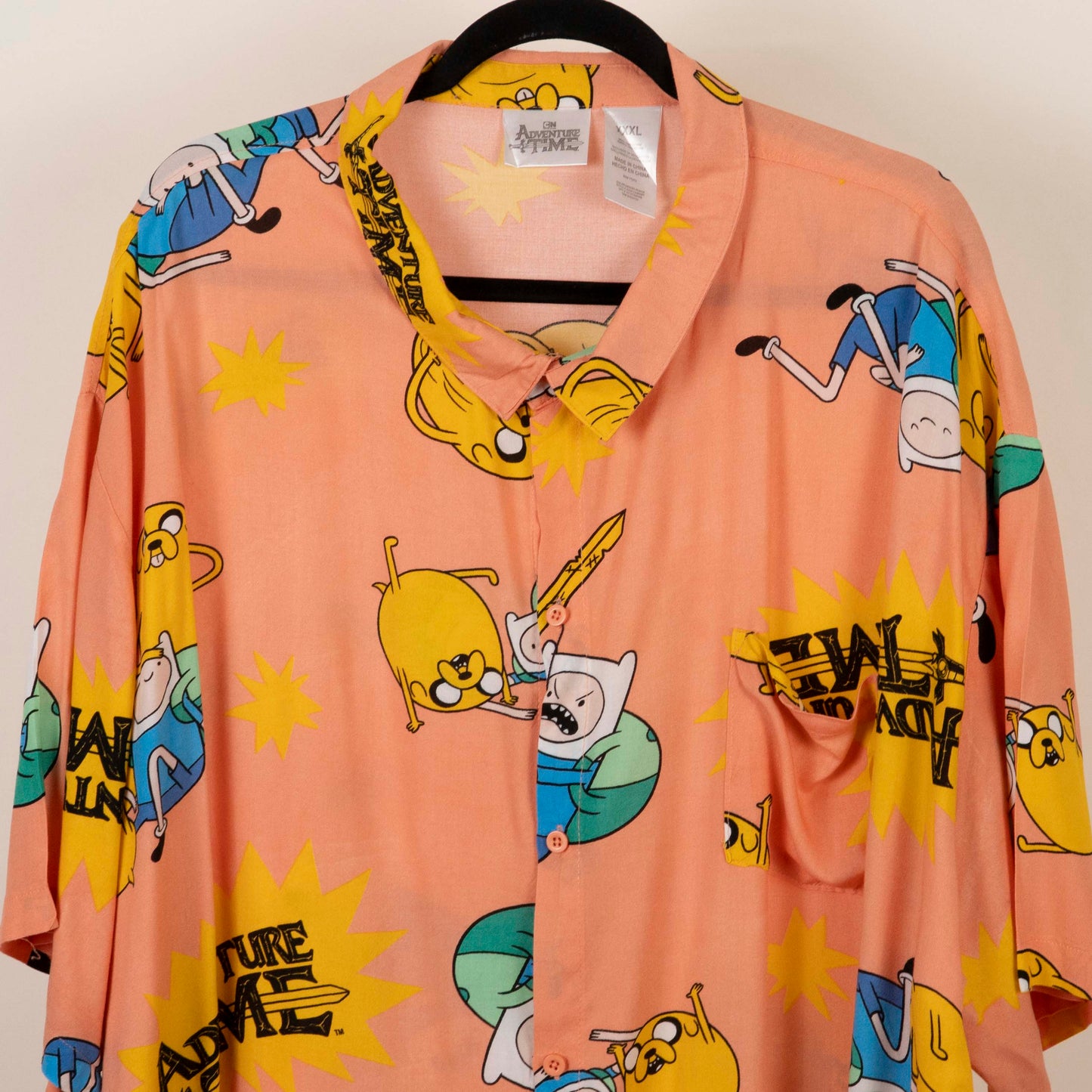 Camisa Estampada Naranja (3XL) Adventure Time