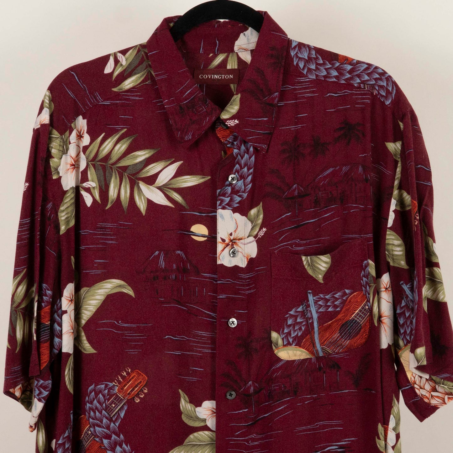 Camisa Hawaiana Rojo (L) Covington