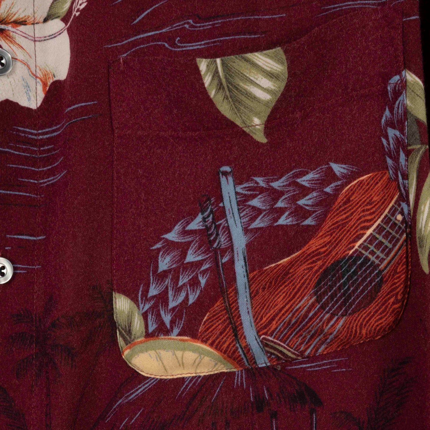 Camisa Hawaiana Rojo (L) Covington