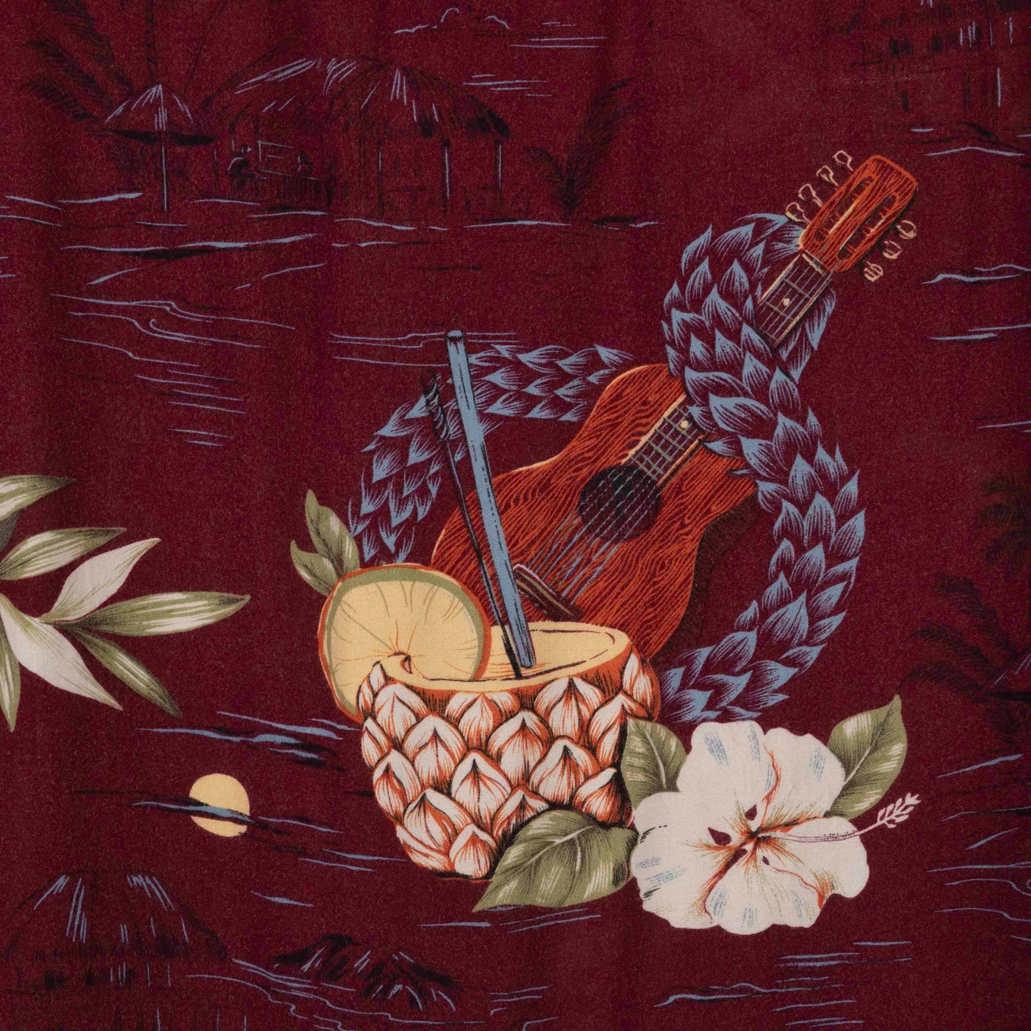 Camisa Hawaiana Rojo (L) Covington