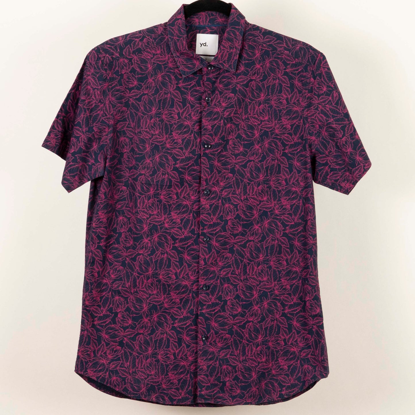 Camisa Estampada Azul Marino (S) Yd
