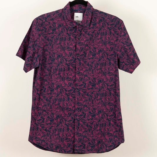 Camisa Estampada Azul Marino (S) Yd
