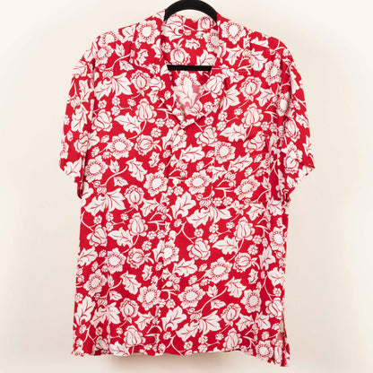 Camisa Hawaiana Rojo (XL) Sin marca