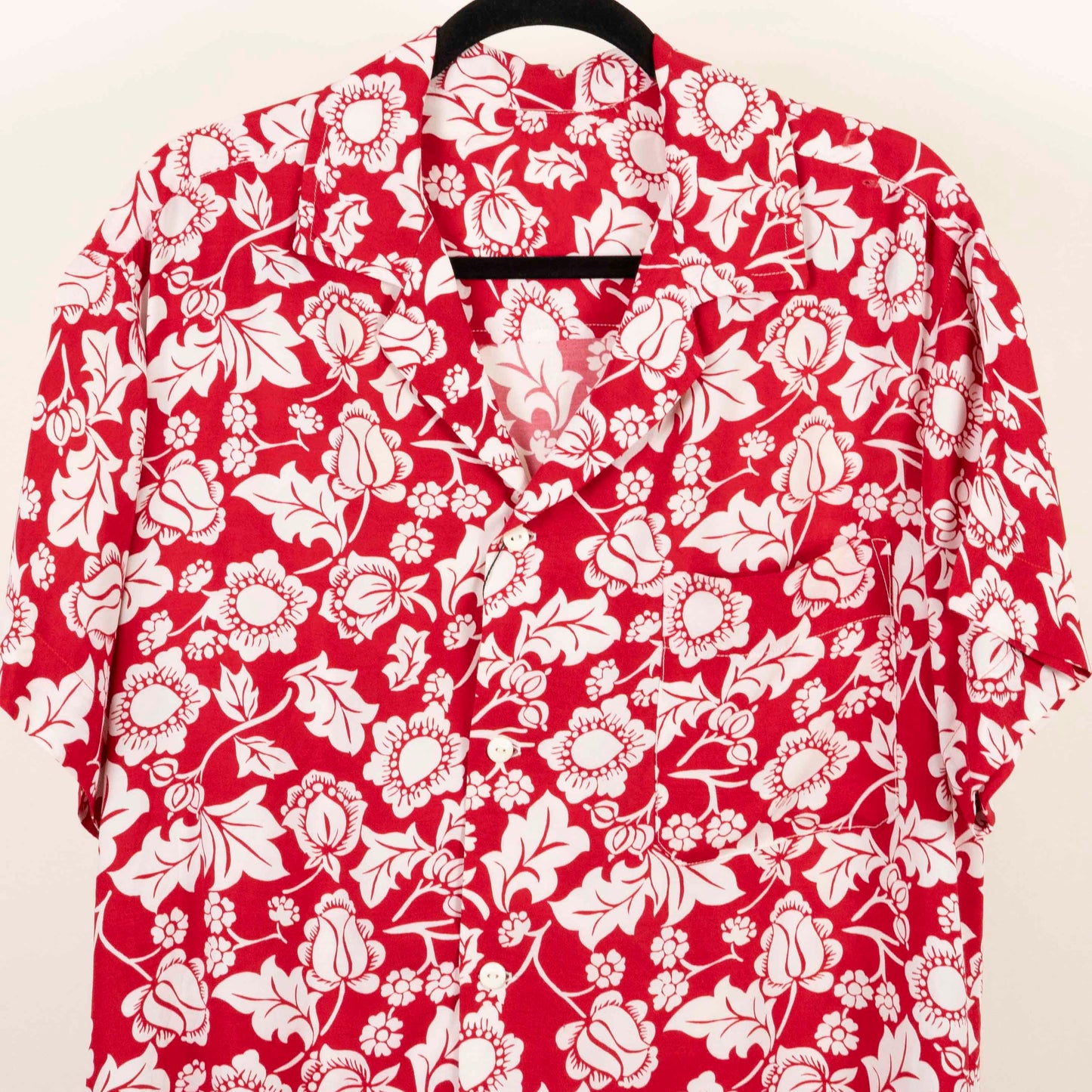 Camisa Hawaiana Rojo (XL) Sin marca