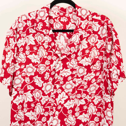 Camisa Hawaiana Rojo (XL) Sin marca