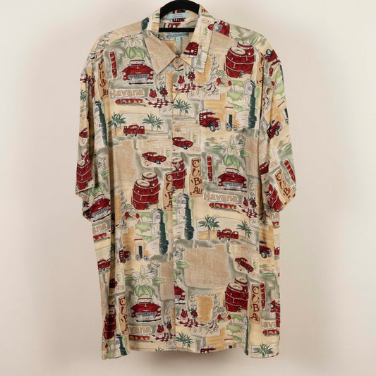 Camisa Hawaiana Beige (L) Campia