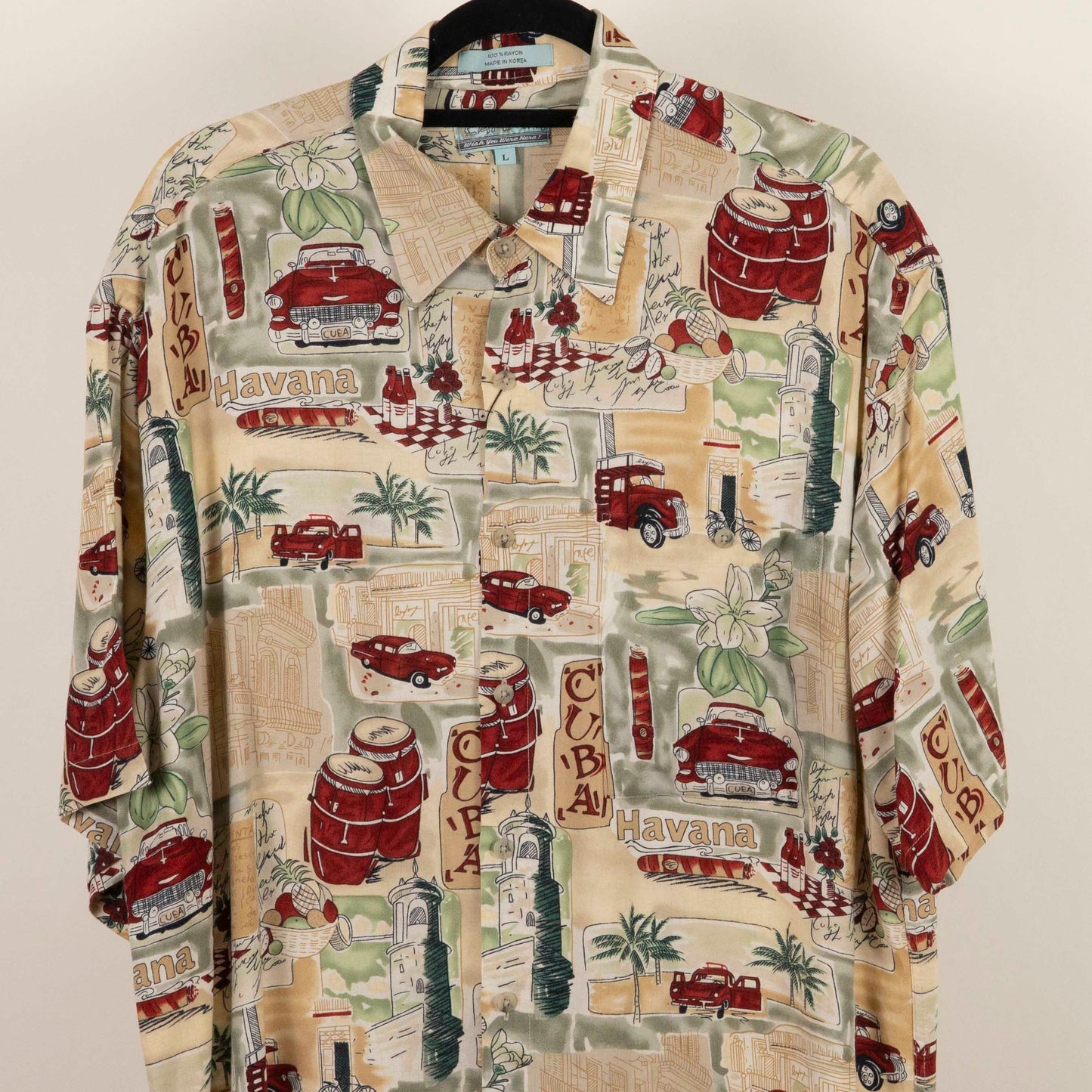 Camisa Hawaiana Beige (L) Campia