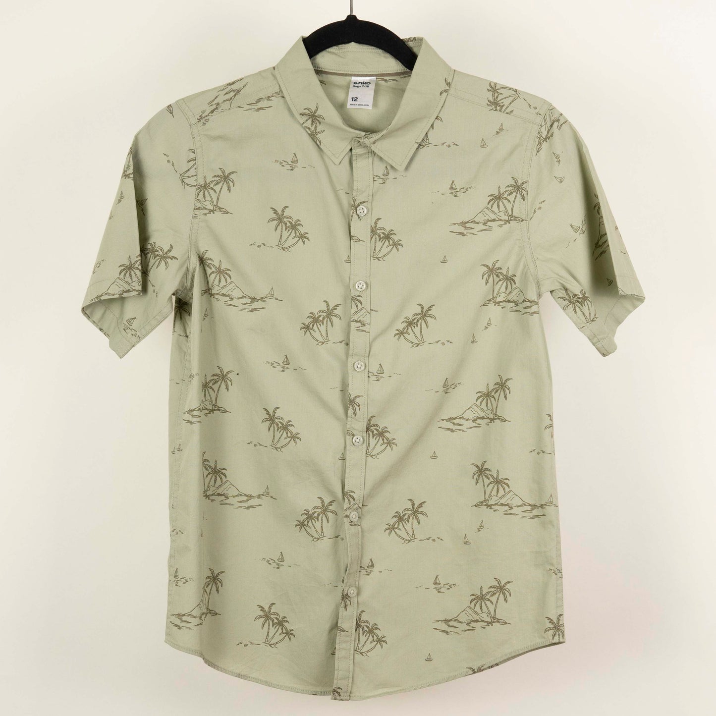 Camisa Estampada Verde (Niño) Anko