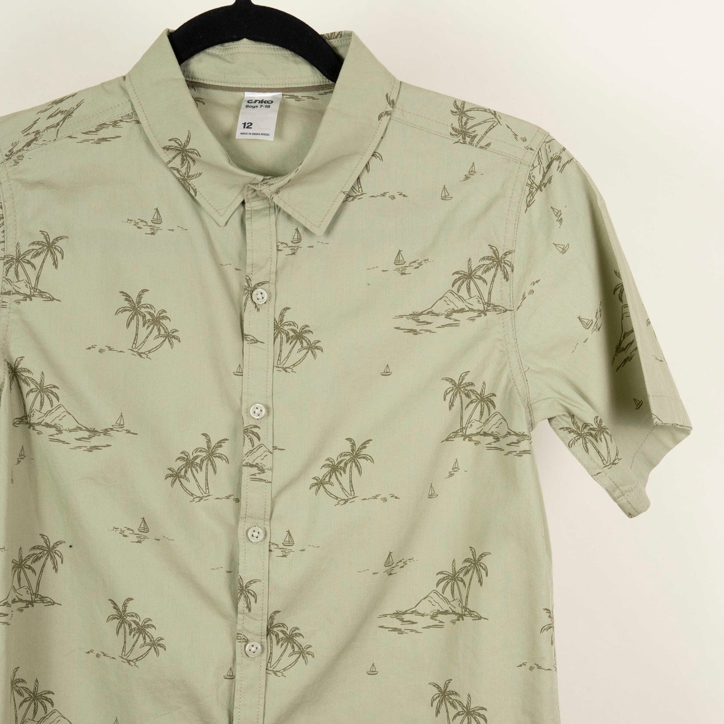 Camisa Estampada Verde (Niño) Anko