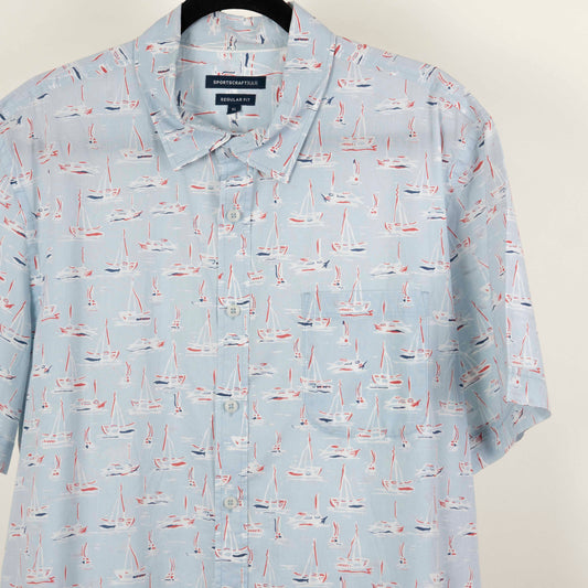 Camisa Estampada Azul (XL) Sportscraftman