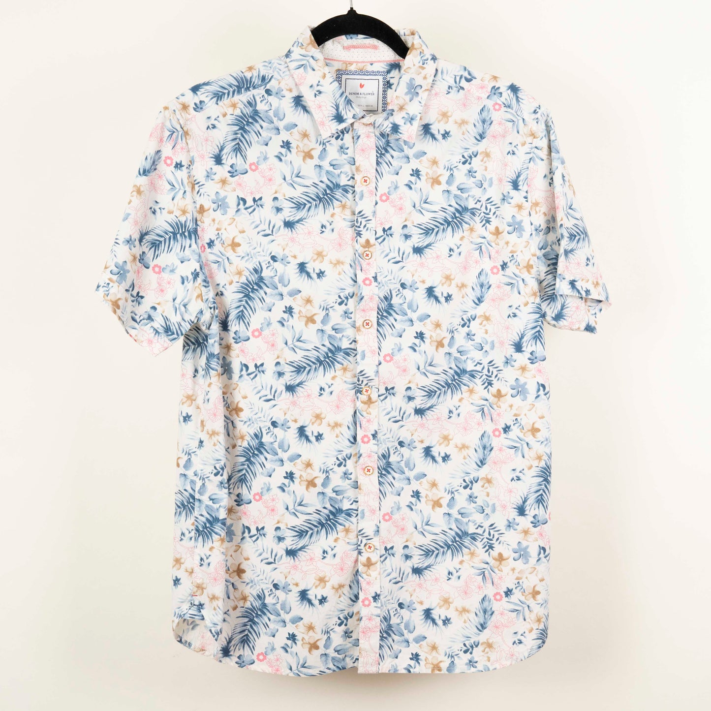 Camisa Estampada Blanco (L) Denim & Flower