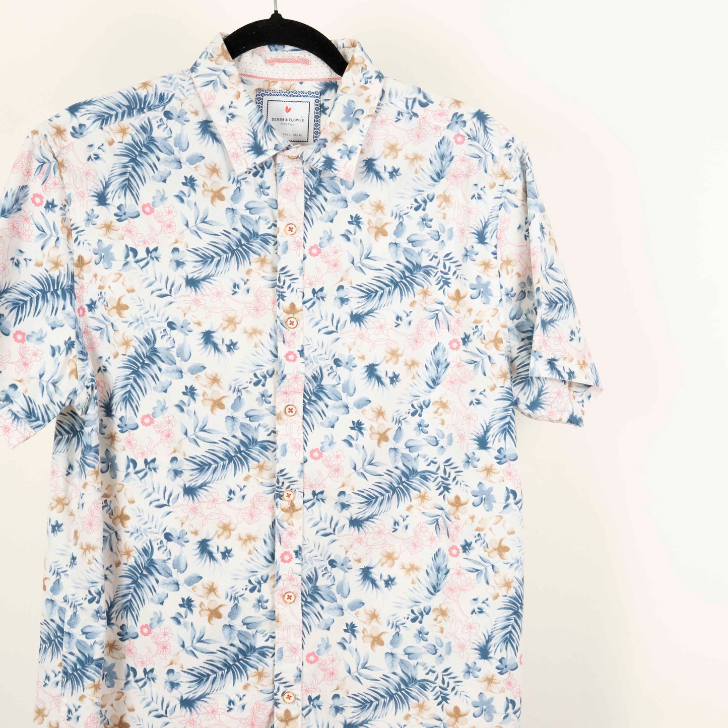 Camisa Estampada Blanco (L) Denim & Flower
