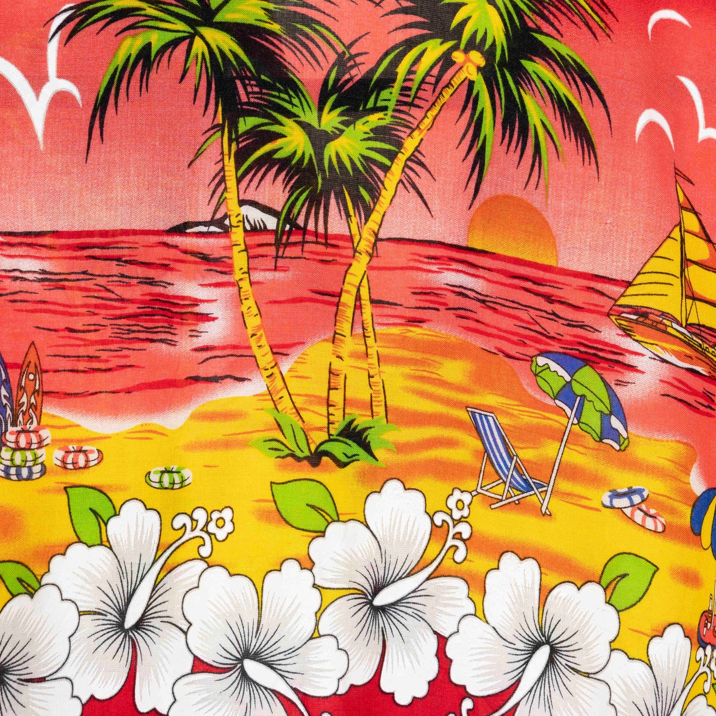 Camisa Hawaiana Roja (M) Sin marca