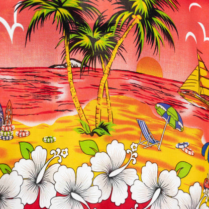 Camisa Hawaiana Roja (M) Sin marca