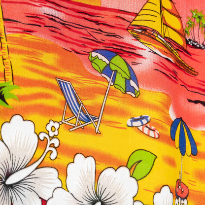 Camisa Hawaiana Roja (M) Sin marca