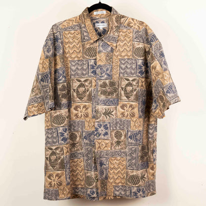 Camisa Hawaiana Beige (XL) Pierre Cardin