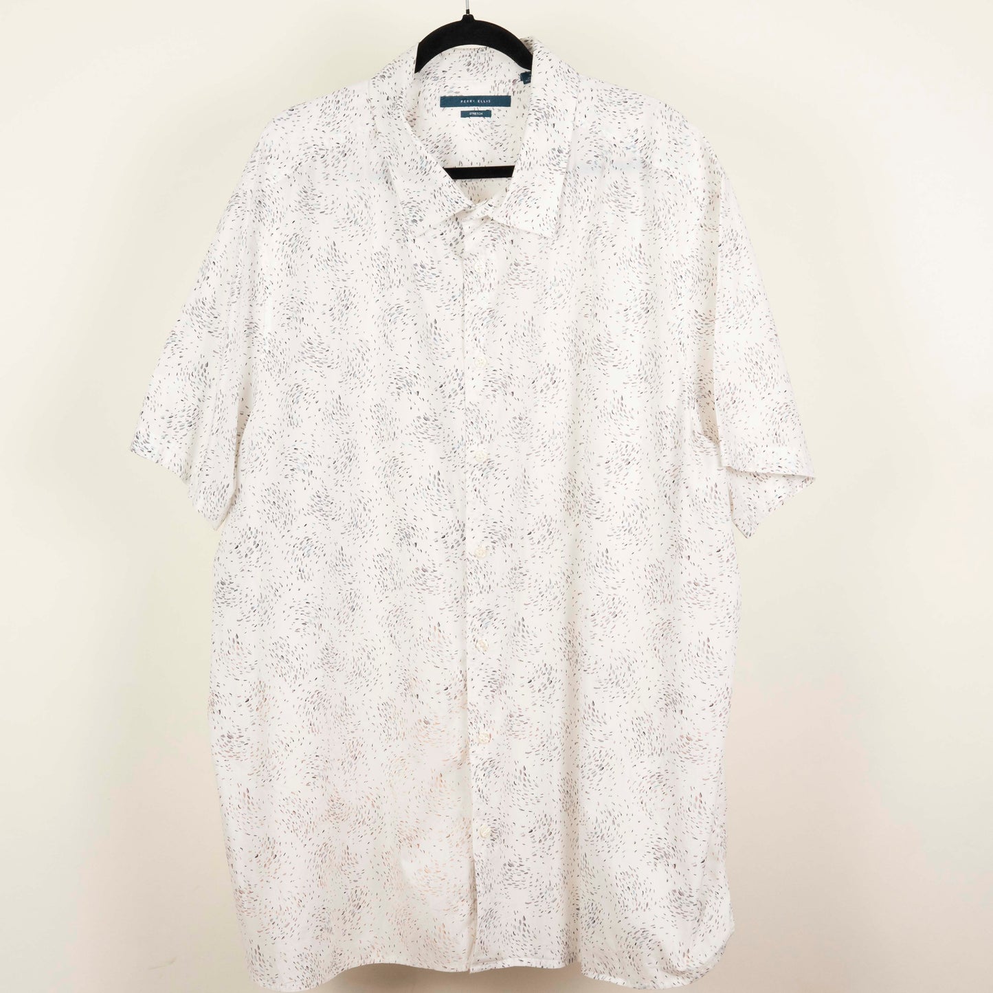 Camisa Estampada Blanco (3XL) Perry ellis