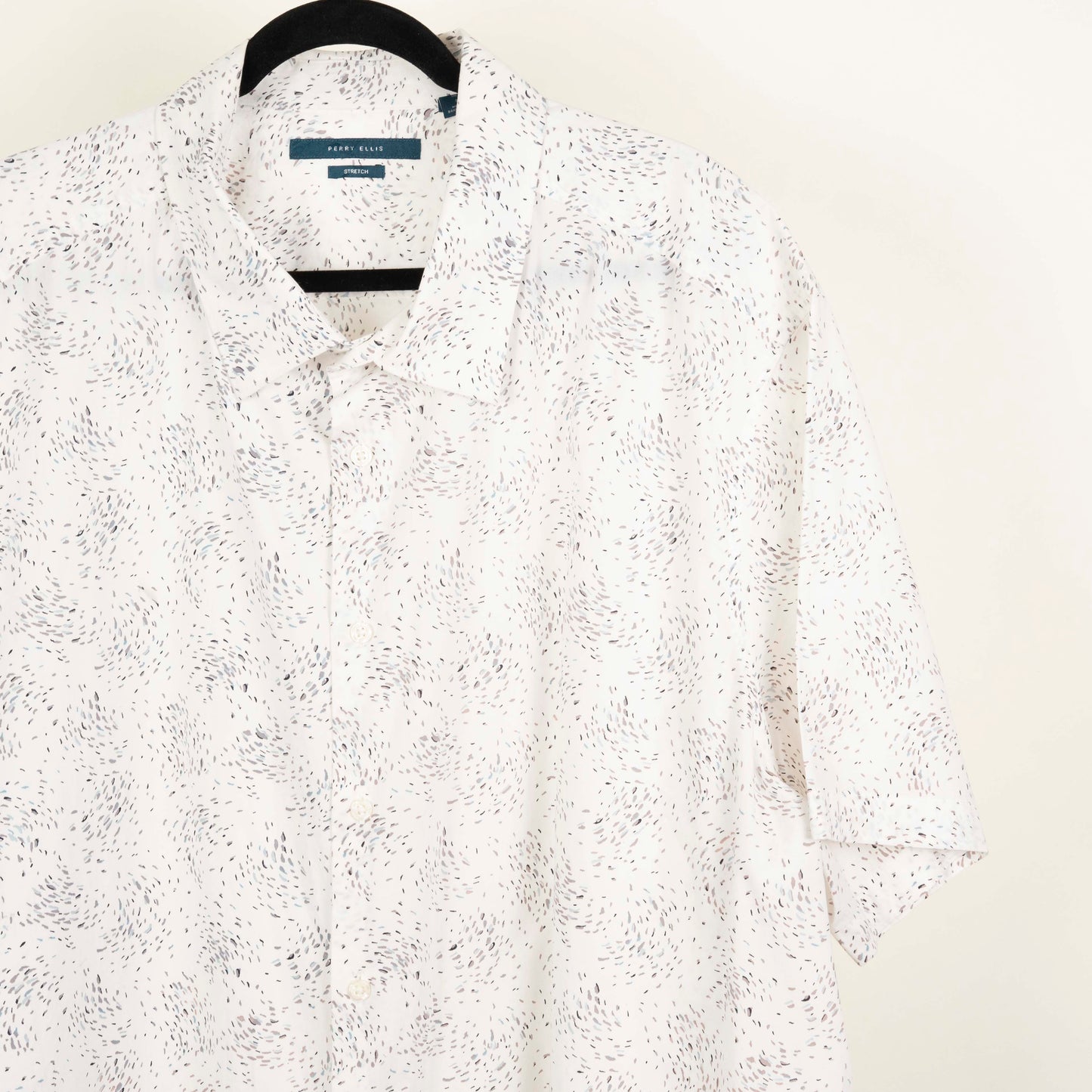 Camisa Estampada Blanco (3XL) Perry ellis