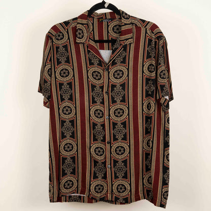 Camisa Estampada Rojo (S) CASA