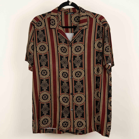Camisa Estampada Rojo (S) CASA