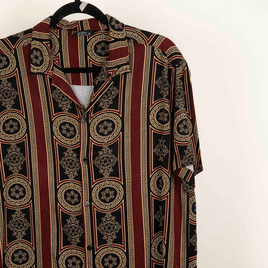Camisa Estampada Rojo (S) CASA