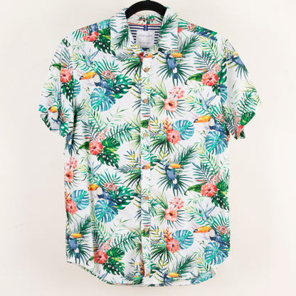 Camisa hawaiana blanco (S) Denim & Flower