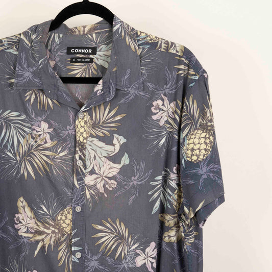 Camisa Estampada Gris (XL) Connor