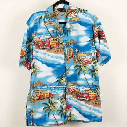 Camisa Estampada Azul (L)  Lowes