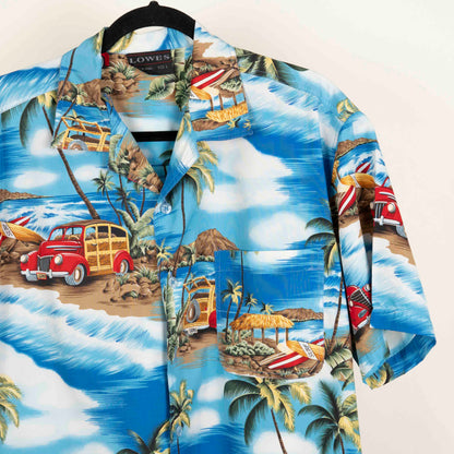 Camisa Estampada Azul (L)  Lowes