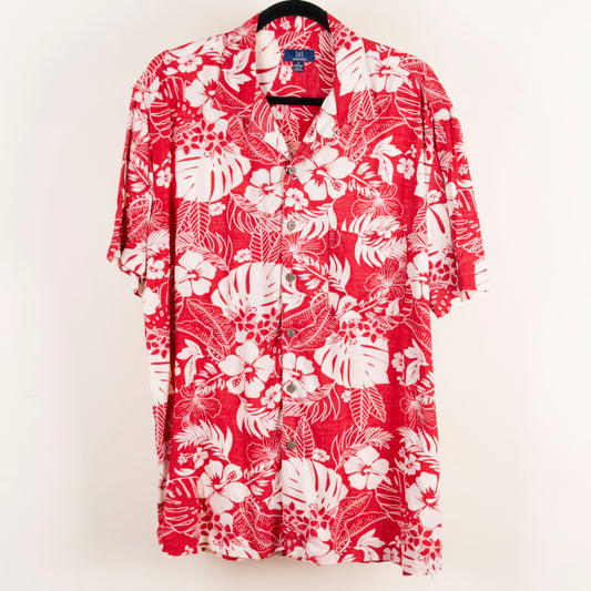 Camisa estampada rojo (M) George
