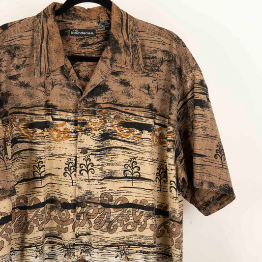 Camisa Hawaiana Beige (2XL)  No boundaries