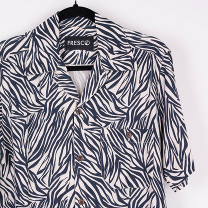 Camisa estampada manga corta cebra