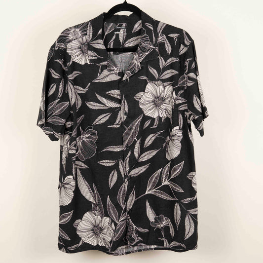 Camisa Estampada Negro (M) Anko