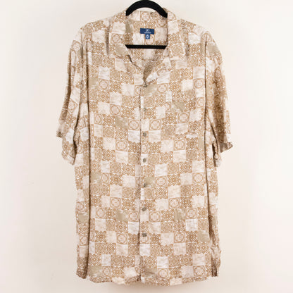 Camisa estampada beige (2XL) George