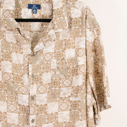 Camisa estampada beige (2XL) George