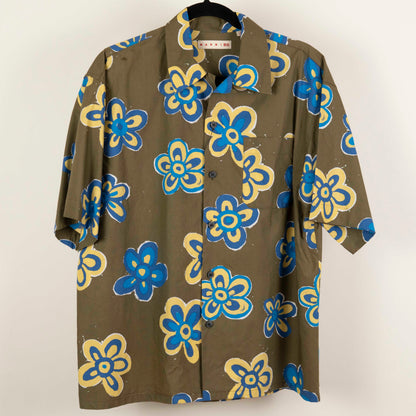 Camisa Hawaiana Verde (S) Marni