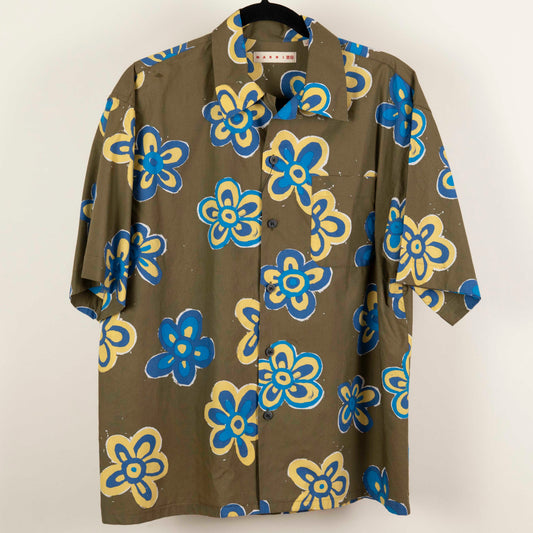 Camisa Hawaiana Verde (S) Marni