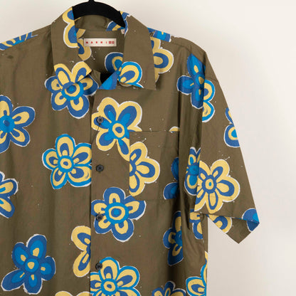 Camisa Hawaiana Verde (S) Marni