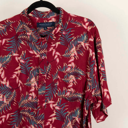 Camisa Hawaiana Rojo (XL) Mantaray