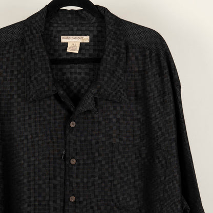 Camisa Hawaiana Negro (2XL) Island passport