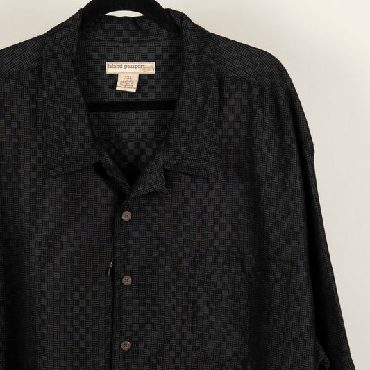 Camisa Hawaiana Negro (2XL) Island passport
