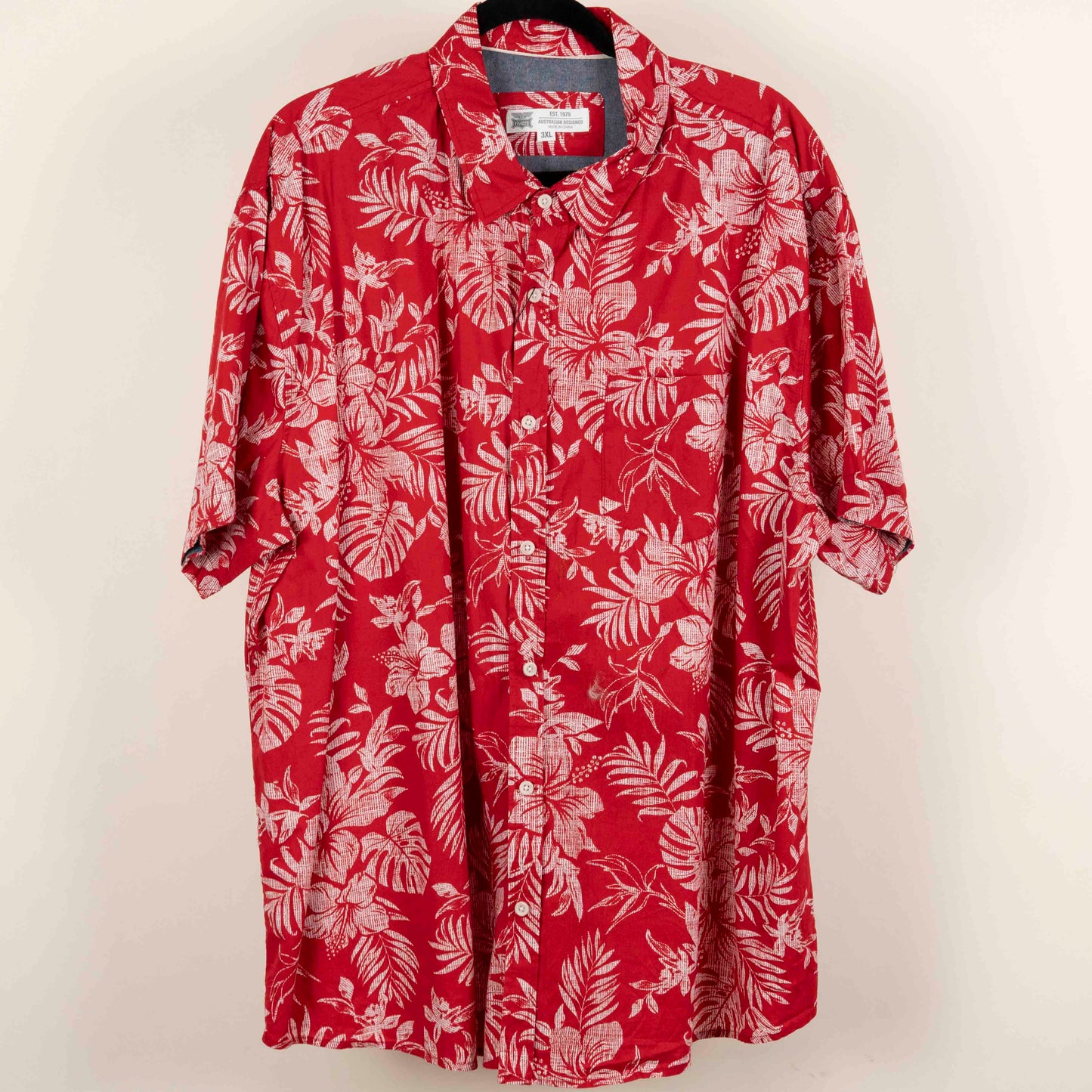 Camisa Estampada Rojo (3XL) Rivers