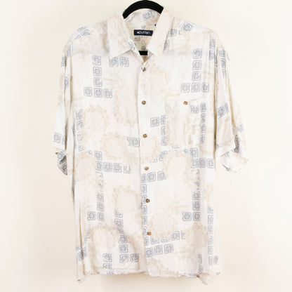 Camisa estampada beige (L) Puritan