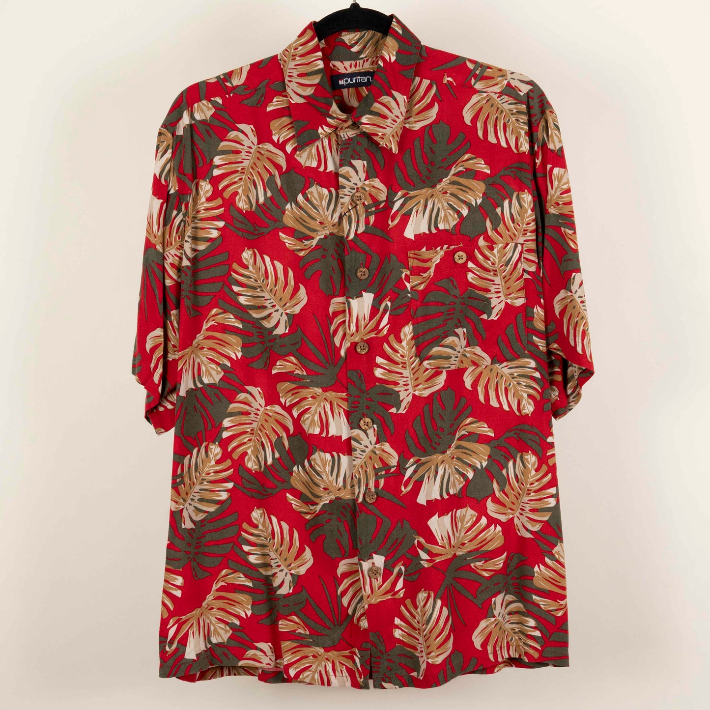 Camisa Hawaiana Rojo (S) Puritan