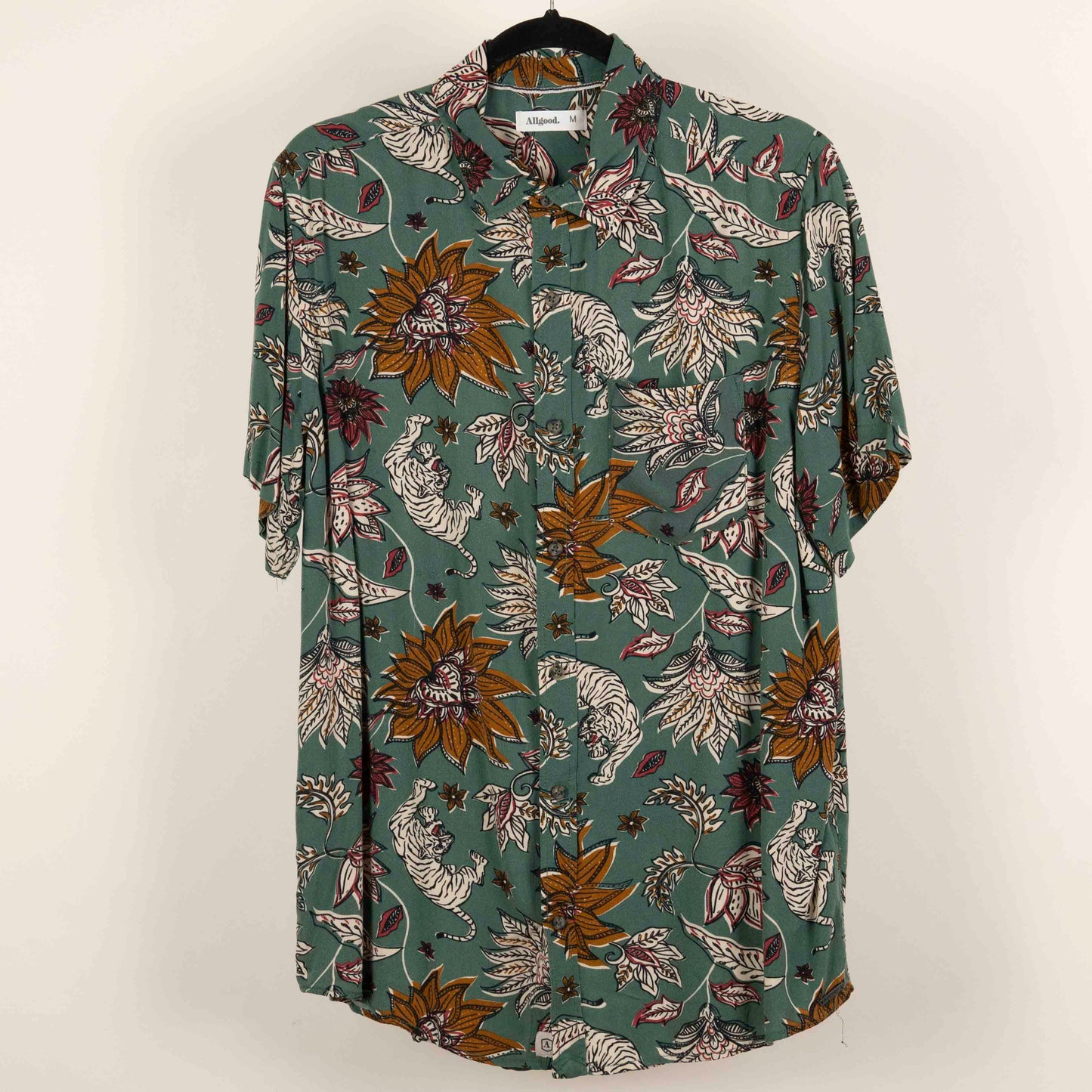 Camisa Estampada Verde (M) Allgood