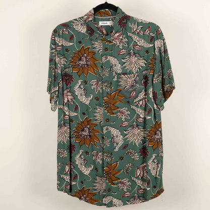 Camisa Estampada Verde (M) Allgood