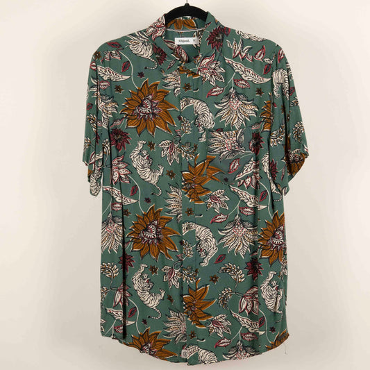 Camisa Estampada Verde (M) Allgood