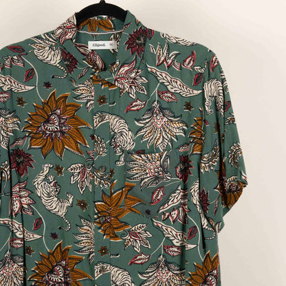 Camisa Estampada Verde (M) Allgood