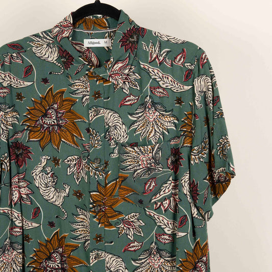 Camisa Estampada Verde (M) Allgood
